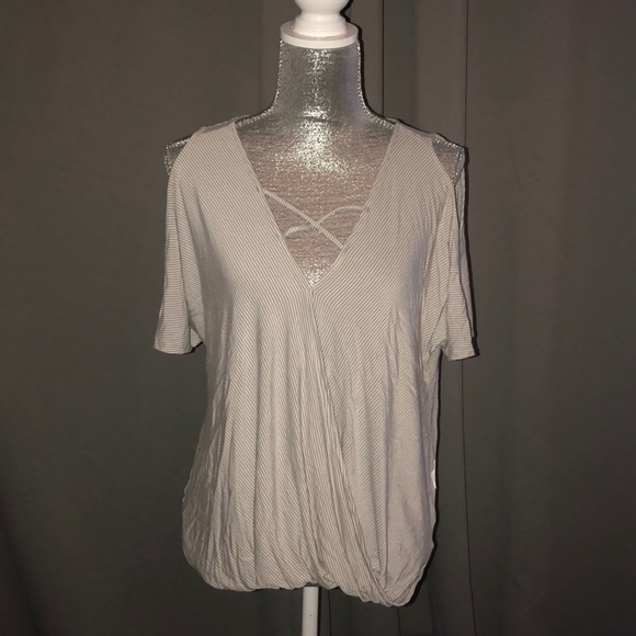 American Eagle Outfitters Tops - American Eagle Striped Surplice Shirt